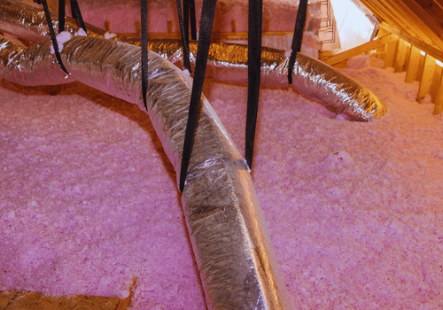 Completed attic insulation project