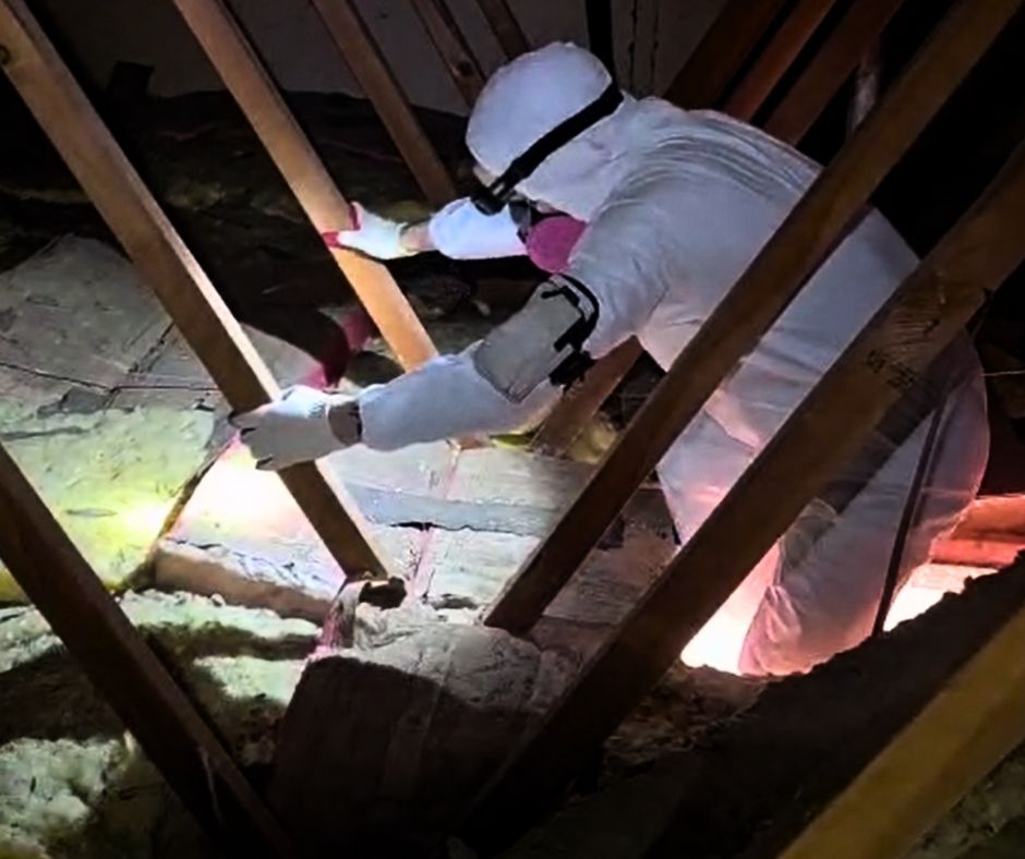 Attic insulation inspection