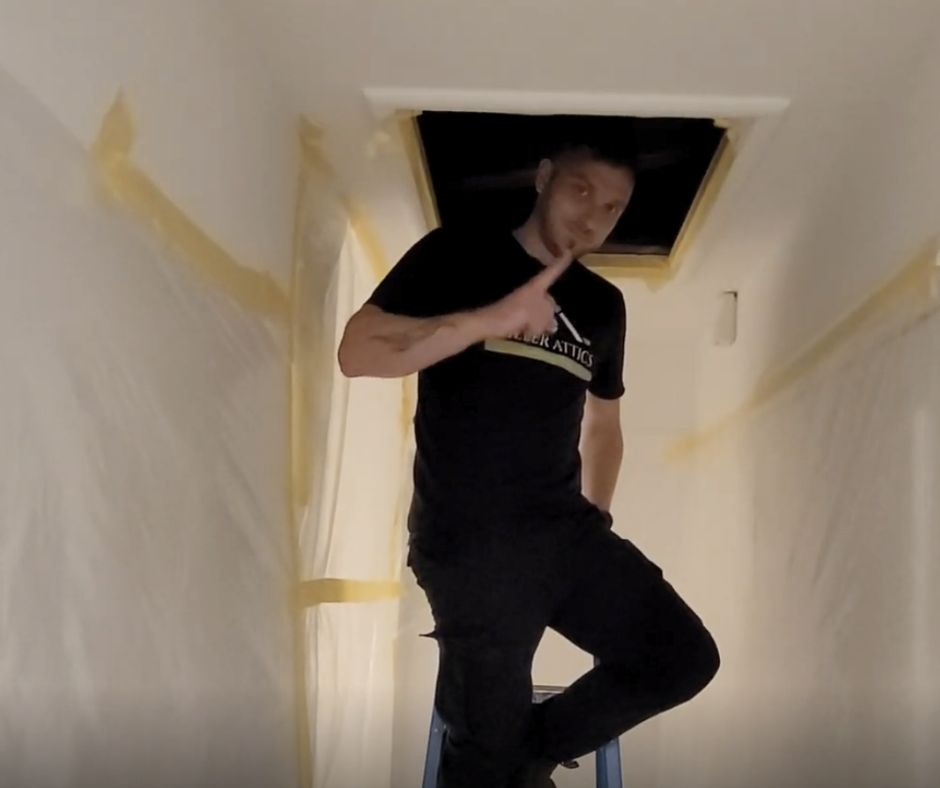 Alon from Miller Attics inspecting asbestos removal