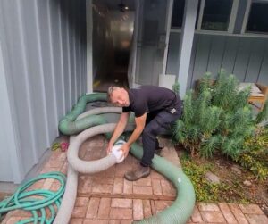 Alon from Miller Attics inspecting asbestos removal